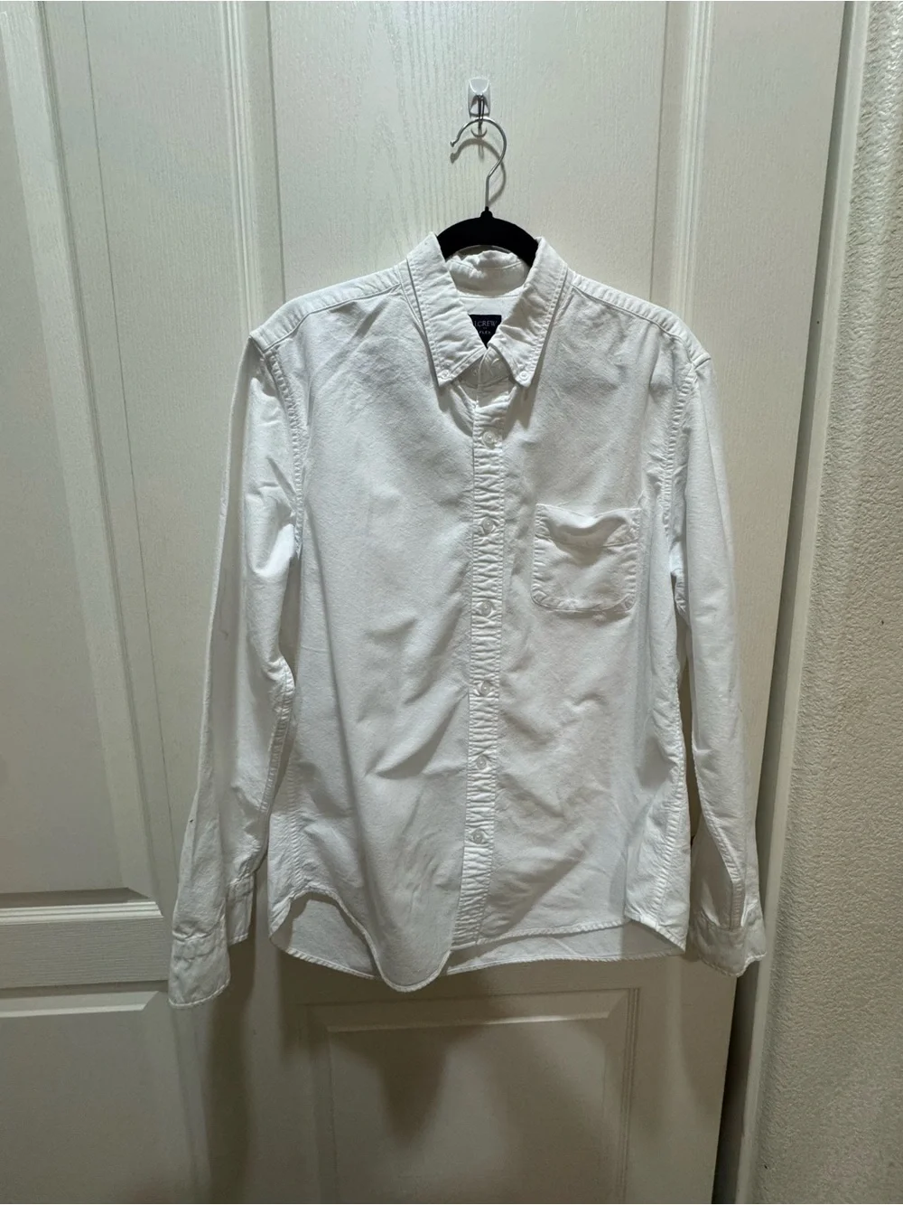 J.Crew Flex White 100% Cotton Button Down Oxford Shirt Men’s Large